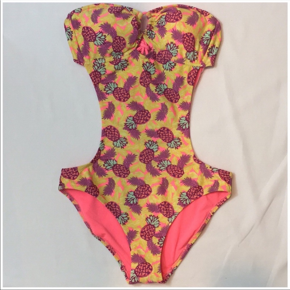 American Eagle One Piece Pineapple Bathing Suit
